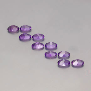 Amethyst Gemstones in 6 x 4 mm (calibrated) Size for Sale, Amethyst Stones in Medium-Dark Purplish Violet Color