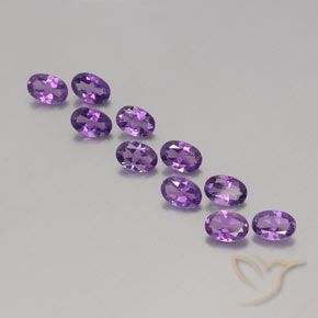 Medium-Dark Violet Amethyst Gem - 0.4ct Oval Facet (ID: 357939)