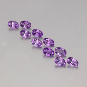 Deep Pinkish Violet Amethyst Gem - 0.4ct Oval Facet (ID: 357940)