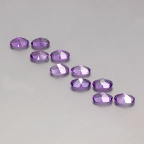 Amethyst Gemstones in 6 x 4 mm (calibrated) Size for Sale, Amethyst Stones in Deep Pinkish Violet Color