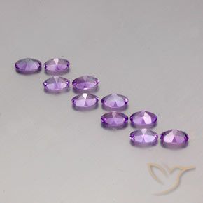 Amethyst Gemstones in 6 x 4 mm (calibrated) Size for Sale, Amethyst Stones in Medium Pinkish Violet Color