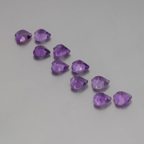 Amethyst Gemstones in 6 x 6 mm (calibrated) Size for Sale, Amethyst Stones in Purplish Violet Color