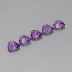 Amethyst Gemstones in 6 x 6 mm (calibrated) Size for Sale, Amethyst Stones in Deep Purplish Violet Color