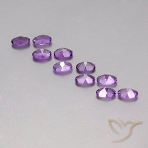 Amethyst Gemstones in 6 x 4 mm (calibrated) Size for Sale, Amethyst Stones in Purplish Violet Color