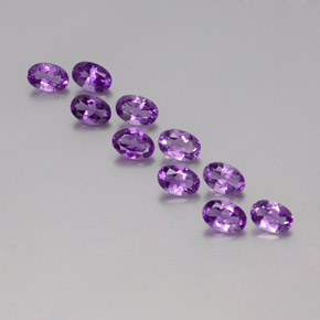 Deep Purplish Violet Amethyst Gem - 0.4ct Oval Facet (ID: 358113)
