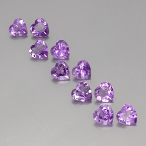 Medium-Dark Violet Amethyst Gem - 0.6ct Heart Facet (ID: 358131)