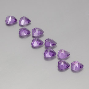 Amethyst Gemstones in 6 x 6 mm (calibrated) Size for Sale, Amethyst Stones in Pinkish Violet Color