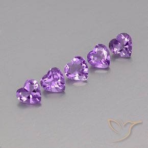 3.39ctw Natural Purplish Violet Amethyst, Heart, VS