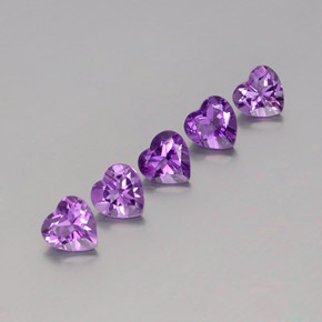 Violeta rosado Amatista Gema - 0.7ct Forma de corazón (ID: 358144)