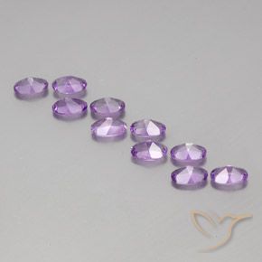 Amethyst Gemstones in 6 x 4 mm (calibrated) Size for Sale, Amethyst Stones in Medium Pinkish Violet Color