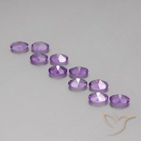 Amethyst Gemstones in 6 x 4 mm (calibrated) Size for Sale, Amethyst Stones in Purplish Violet Color