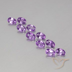 3.96ctw Natural Medium Purplish Violet Amethyst, Oval, VVS-VS