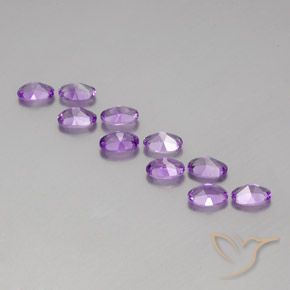 Amethyst Gemstones in 6 x 4 mm (calibrated) Size for Sale, Amethyst Stones in Medium Purplish Violet Color