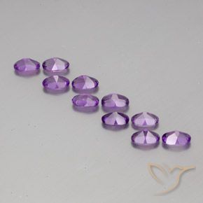 Amethyst Gemstones in 6 x 4 mm (calibrated) Size for Sale, Amethyst Stones in Purplish Violet Color