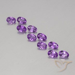 3.97ctw Natural Medium-Dark Purplish Violet Amethyst, Oval, VVS-VS