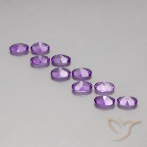 Amethyst Gemstones in 6 x 4 mm (calibrated) Size for Sale, Amethyst Stones in Medium-Dark Purplish Violet Color