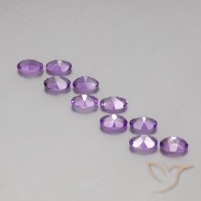 Amethyst Gemstones in 6 x 4 mm (calibrated) Size for Sale, Amethyst Stones in Medium-Dark Purplish Violet Color