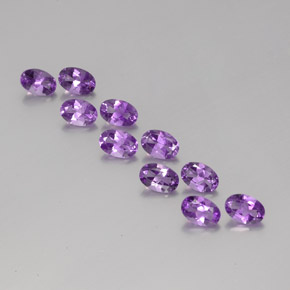 Medium Purplish Violet Аметист Камень - 0.4ct Фасетный Овал (ID: 358256)