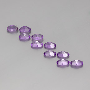 Amethyst Gemstones in 6 x 4 mm (calibrated) Size for Sale, Amethyst Stones in Medium Purplish Violet Color