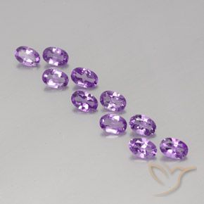 3.64ctw Natural Medium Purplish Violet Amethyst, Oval, VVS-VS