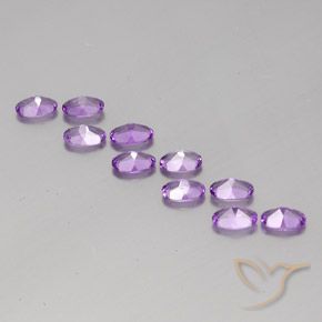 Amethyst Gemstones in 6 x 4 mm (calibrated) Size for Sale, Amethyst Stones in Medium Purplish Violet Color