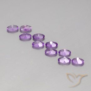 Amethyst Gemstones in 6 x 4 mm (calibrated) Size for Sale, Amethyst Stones in Medium Purplish Violet Color