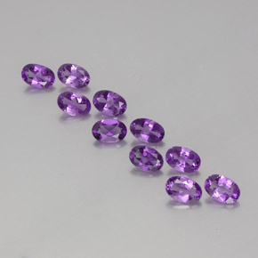 Темно-фиолетовый Аметист Камень - 0.4ct Фасетный Овал (ID: 358261)