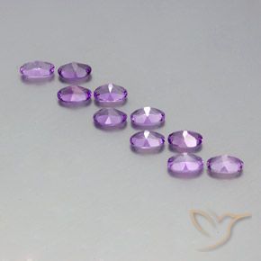 Amethyst Gemstones in 6 x 4 mm (calibrated) Size for Sale, Amethyst Stones in Deep Purplish Violet Color