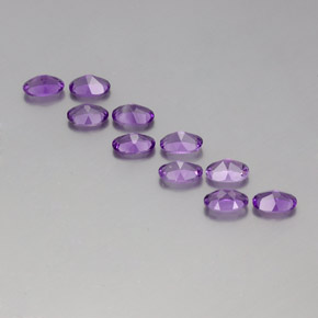 Amethyst Gemstones in 6 x 4 mm (calibrated) Size for Sale, Amethyst Stones in Medium-Dark Purplish Violet Color