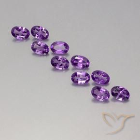 Purplish Violet Amethyst Gem - 0.4ct Oval Facet (ID: 358285)