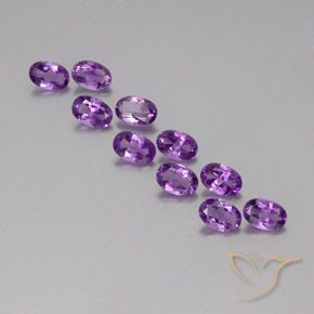 3.88ctw Natural Purplish Violet Amethyst, Oval, VVS-VS