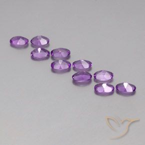 Amethyst Gemstones in 6 x 4 mm (calibrated) Size for Sale, Amethyst Stones in Purplish Violet Color