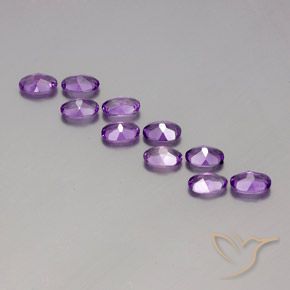 Amethyst Gemstones in 6 x 4 mm (calibrated) Size for Sale, Amethyst Stones in Medium-Dark Purplish Violet Color