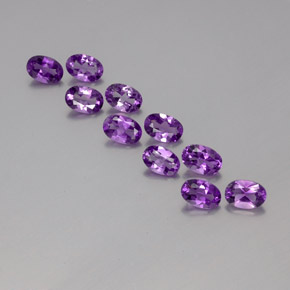 Medium-Dark Purplish Violet Аметист Камень - 0.4ct Фасетный Овал (ID: 358299)