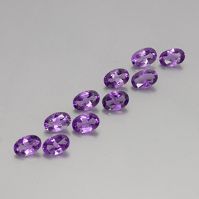 4.00 ct Violet Amethyst Stone, Natural Amethyst in Oval Facet Shape for Sale