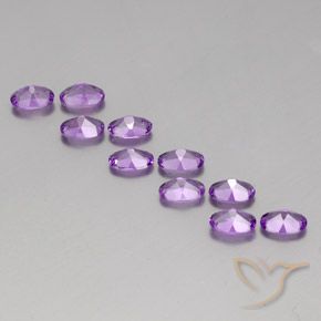 Amethyst Gemstones in 6 x 4 mm (calibrated) Size for Sale, Amethyst Stones in Medium Purplish Violet Color