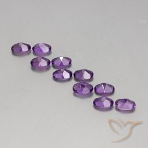 Amethyst Gemstones in 6 x 4 mm (calibrated) Size for Sale, Amethyst Stones in Deep Purplish Violet Color