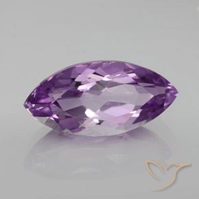 7.67 ct Violet Amethyst Stone, Natural Amethyst in Marquise Facet Shape for Sale