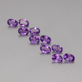 Purplish Violet Amethyst Gem - 0.4ct Oval Facet (ID: 358444)