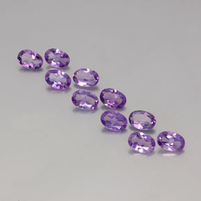 Purplish Violet Amethyst Gem - 0.4ct Oval Facet (ID: 358445)