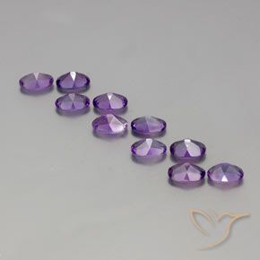 Amethyst Gemstones in 6 x 4 mm (calibrated) Size for Sale, Amethyst Stones in Deep Purplish Violet Color