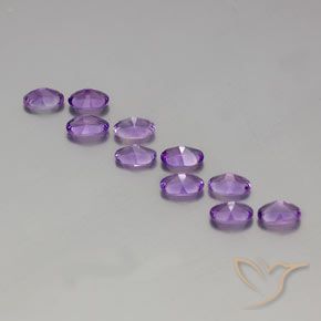 Amethyst Gemstones in 6 x 4 mm (calibrated) Size for Sale, Amethyst Stones in Medium Purplish Violet Color