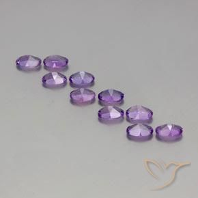 Amethyst Gemstones in 6 x 4 mm (calibrated) Size for Sale, Amethyst Stones in Medium Purplish Violet Color