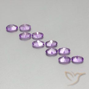 Amethyst Gemstones in 6 x 4 mm (calibrated) Size for Sale, Amethyst Stones in Medium Purplish Violet Color