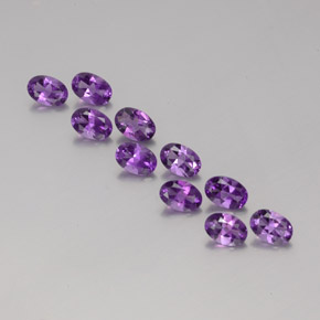 بنفسجي أرجواني جمشت حجر كريم - 0.4ct وجه بيضاوى (ID: 358461)