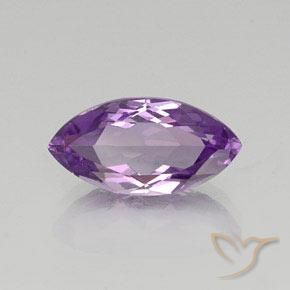 6.66 ct Violet Amethyst Stone, Natural Amethyst in Marquise Facet Shape for Sale