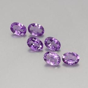 3.96 ct Violet Amethyst Gemstone, Amethyst Gem in Oval Facet Shape for Sale.