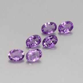 3.96 ct Violet Amethyst Stone, Natural Amethyst in Oval Facet Shape for Sale