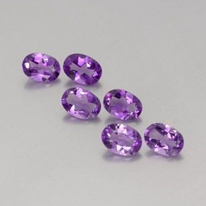 Purplish Violet Amethyst Gem - 0.7ct Oval Facet (ID: 358576)