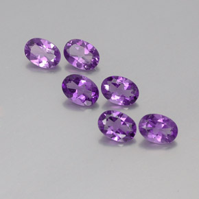 tiefrosa-violett Amethyst Edelstein - 0.7ct Oval facettiert (ID: 358755)